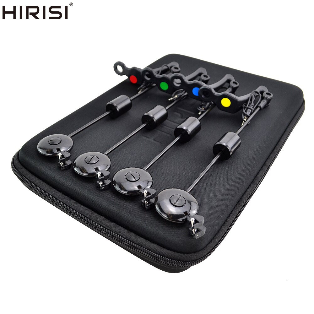 Fish Alarm - Hirisi นำปลาคาร์พแกว่งไปมา4สีในกรณีซิป B2022อุปกรณ์ตกปลาคาร์พ