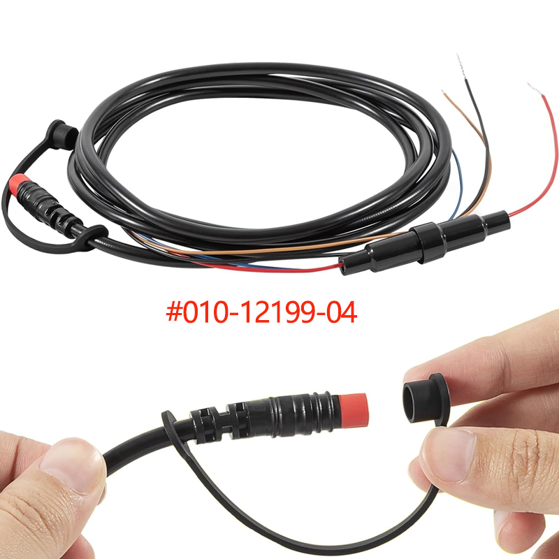 Fish Finder Cable - อะแดปเตอร์เชื่อมต่อสายไฟ 4 พินสำหรับงานทางทะเล # 010-12199-04 สำหรับ