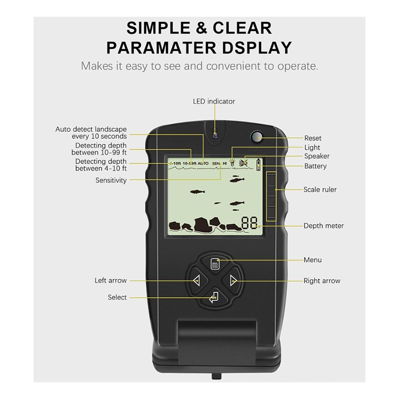 เครื่องหาปลาแบบพกพาใหม่, โซนาร - Fish Finder Portable บทวิจารณ์และราคา