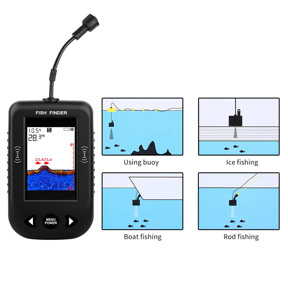 นาฬิกาปลุก 100M แบบพกพา SONAR  - Fish Finder Cable บทวิจารณ์และราคา