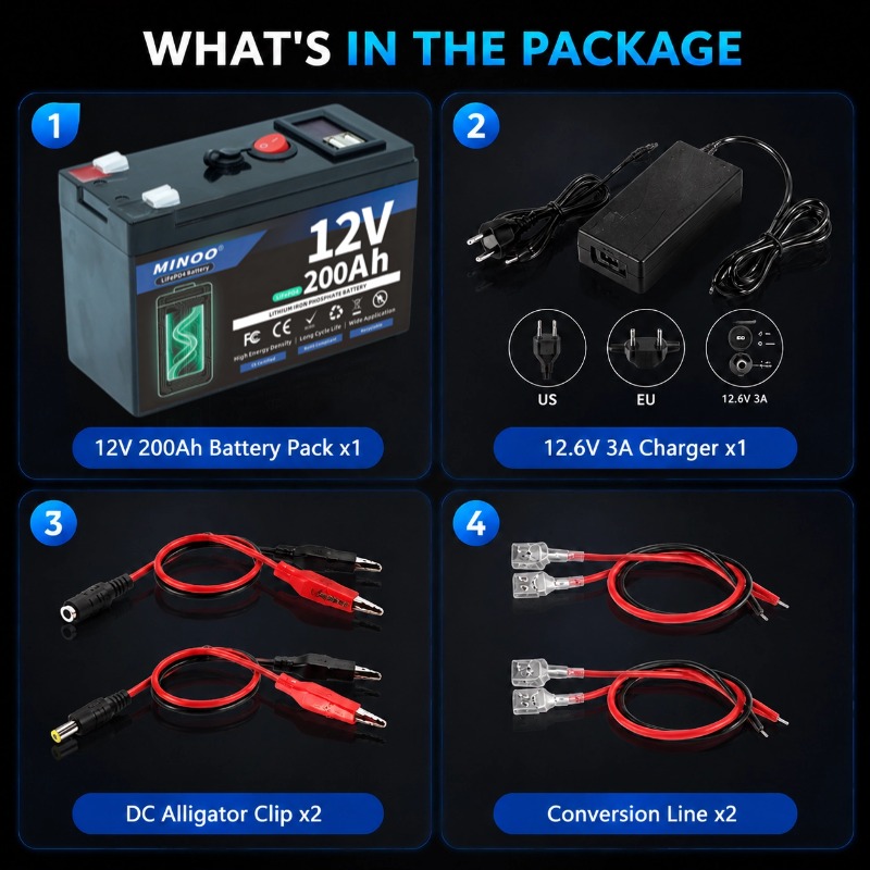 แบตเตอรี่ LiFePO4 12V 200Ah แบ - Fish Finder Charger บทวิจารณ์และราคา