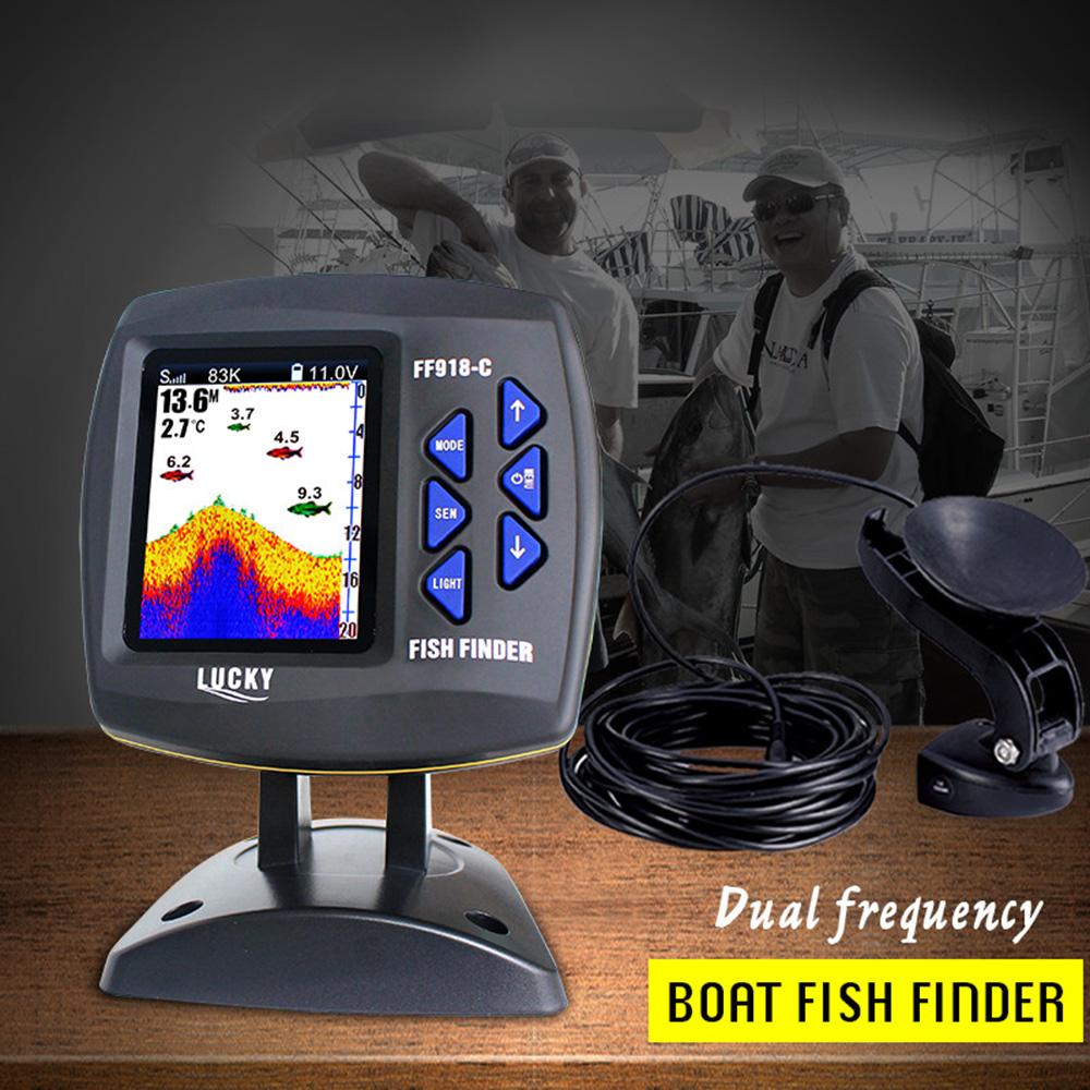 หน้าจอสี FF918-C100DS แบบมีสาย - Fish Finder Cable บทวิจารณ์และราคา